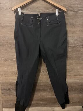 Tredstep Solo Hunter Pro Dark Grey Front Zip Breeches Horse Ridding 32 R